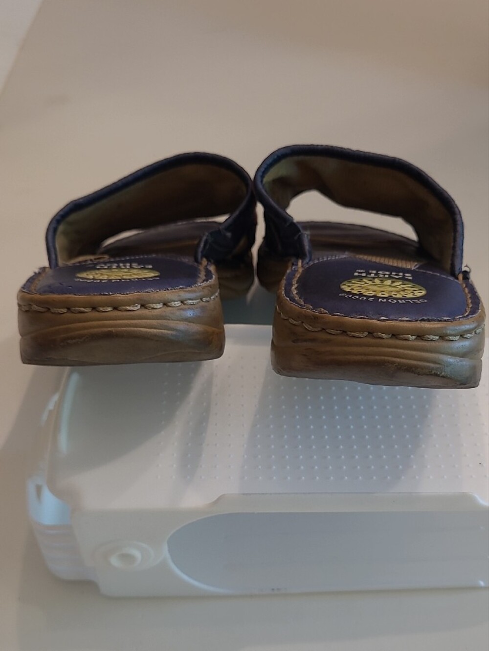 Earth Shoe Gelron2000 Tahoe Slide Sandal Multicolor Striped Print Straps - Picture 10 of 17